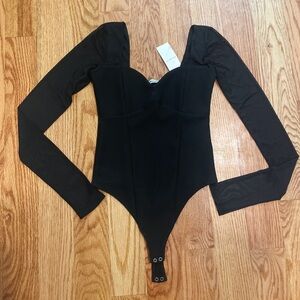 NWT Abercrombie Mesh Sleeve Bodysuit - XS